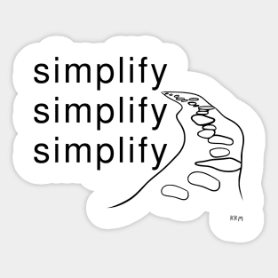 Simplify (black letters) Sticker